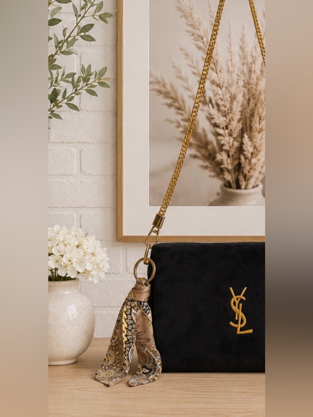Saint Laurent Black Velvet Cosmetic/Beauty Bag GWP item - Picture 2 of 4